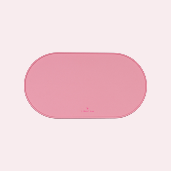 Tapis de gamelle pour chat rose de la marque Ziggy