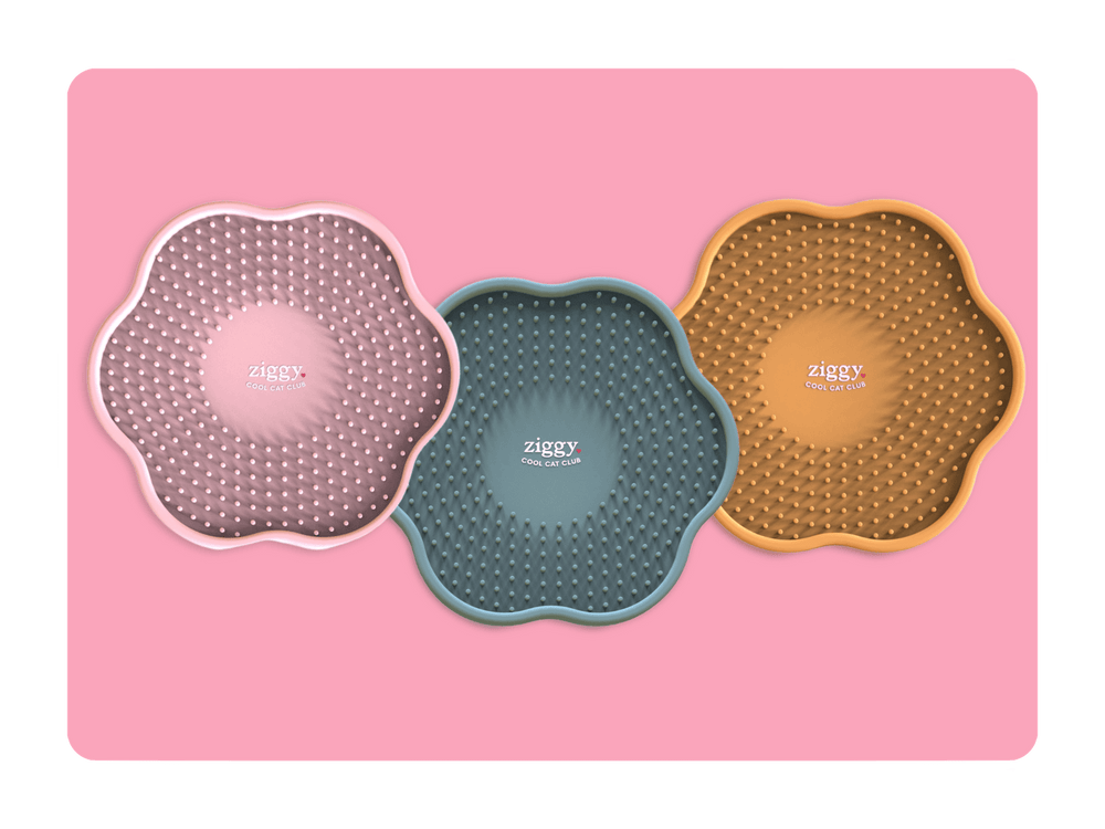 3 tapis de léchage anti-glouton pour chat Ziggy