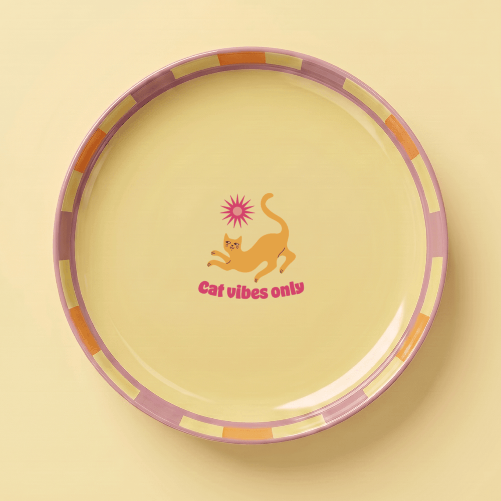 Assiette pour chat Ziggy de la gamme Cat Vibes Only