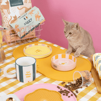 Assiette, bol et mug pour chat Ziggy de la gamme Cat Vibes Only
