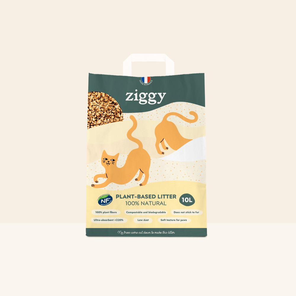 Litière pour chat Ziggy végétale et 100% naturelle