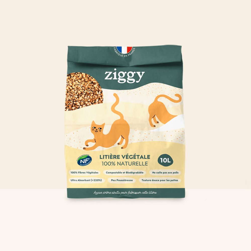 Litière pour chat Ziggy végétale et 100% naturelle