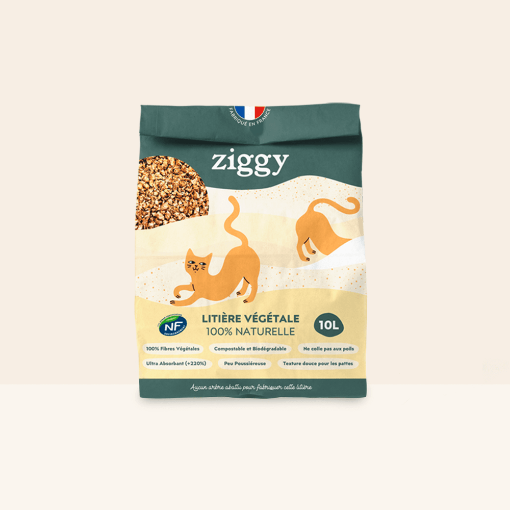 Litière pour chat Ziggy végétale et 100% naturelle