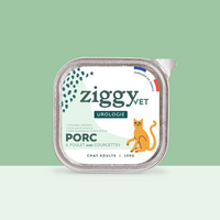 Barquette de 100g de pâtées Ziggy pour chat adulte souffrant de troubles urinaires, saines et sans céréales