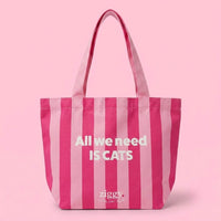 Totebag rose Ziggy All we need is Cats