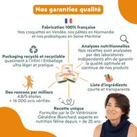 Composition du coffret découverte pour chat adulte stérilisé Ziggy comprenant des croquettes et pâtées pour chat adulte stérilisé ainsi que des probiotiques pour chat