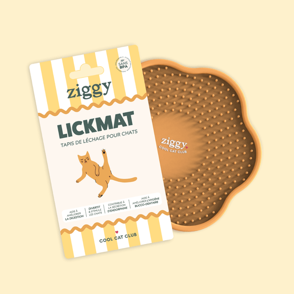 Tapis de léchage anti-glouton pour chat Ziggy