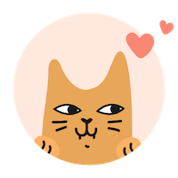 pictogramme chat Ziggy avec des coeurs