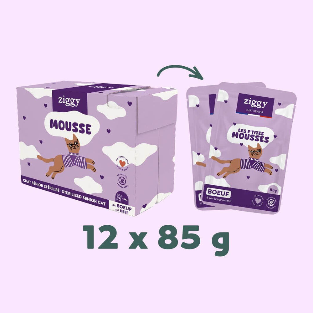 Grain-Free Senior Cat Mousse - Beef