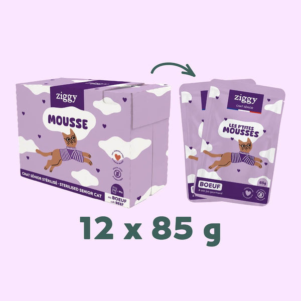 Grain-Free Senior Cat Mousse - Beef