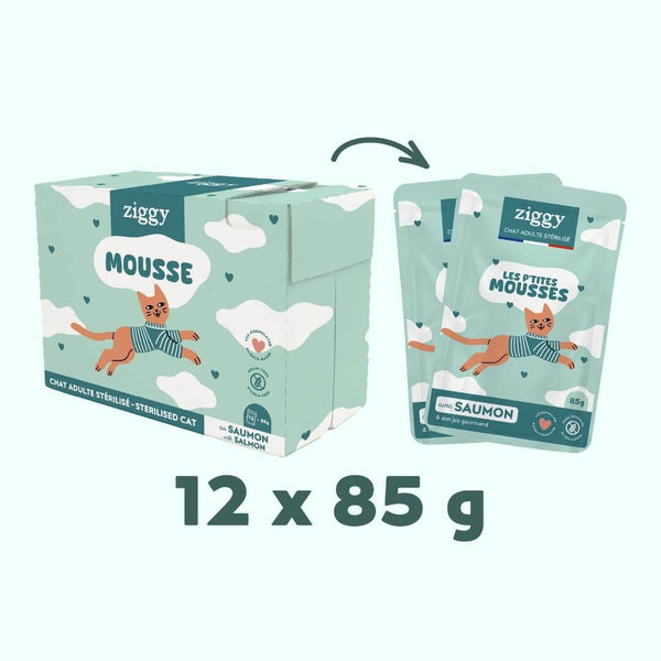 Getreidefreies Mousse für sterilisierte Katzen - Lachs