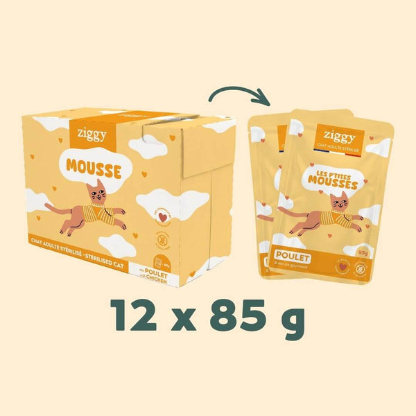 Getreidefreies Mousse für sterilisierte Katzen - Huhn
