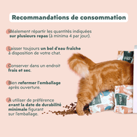 Recommandation de consommation des croquettes pour chat adulte stérilisé Ziggy