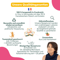 Ziggy Pastete Festtagsedition, Infografik mit Nährwertvorteilen für Katzen