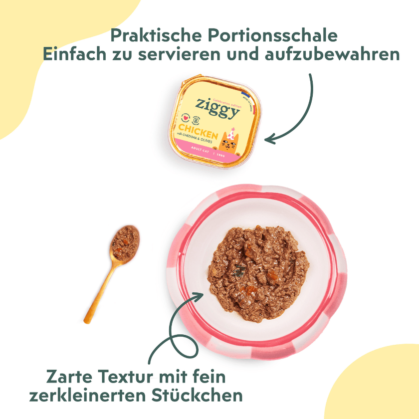 Ziggy Pastete Festtagsedition, Nahaufnahme zarte Fleischstückchen ohne Getreide