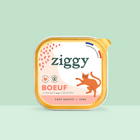 Barquette de 100g de pâtées Ziggy pour chat adulte au boeuf, saines et sans céréales