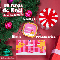 Ingrédients de la pâtée pour chat stérilisé Ziggy à la dinde en édition limitée pour Noël