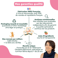 Garanties qualité de la pâtée pour chat stérilisé Ziggy à la dinde en édition limitée pour Noël