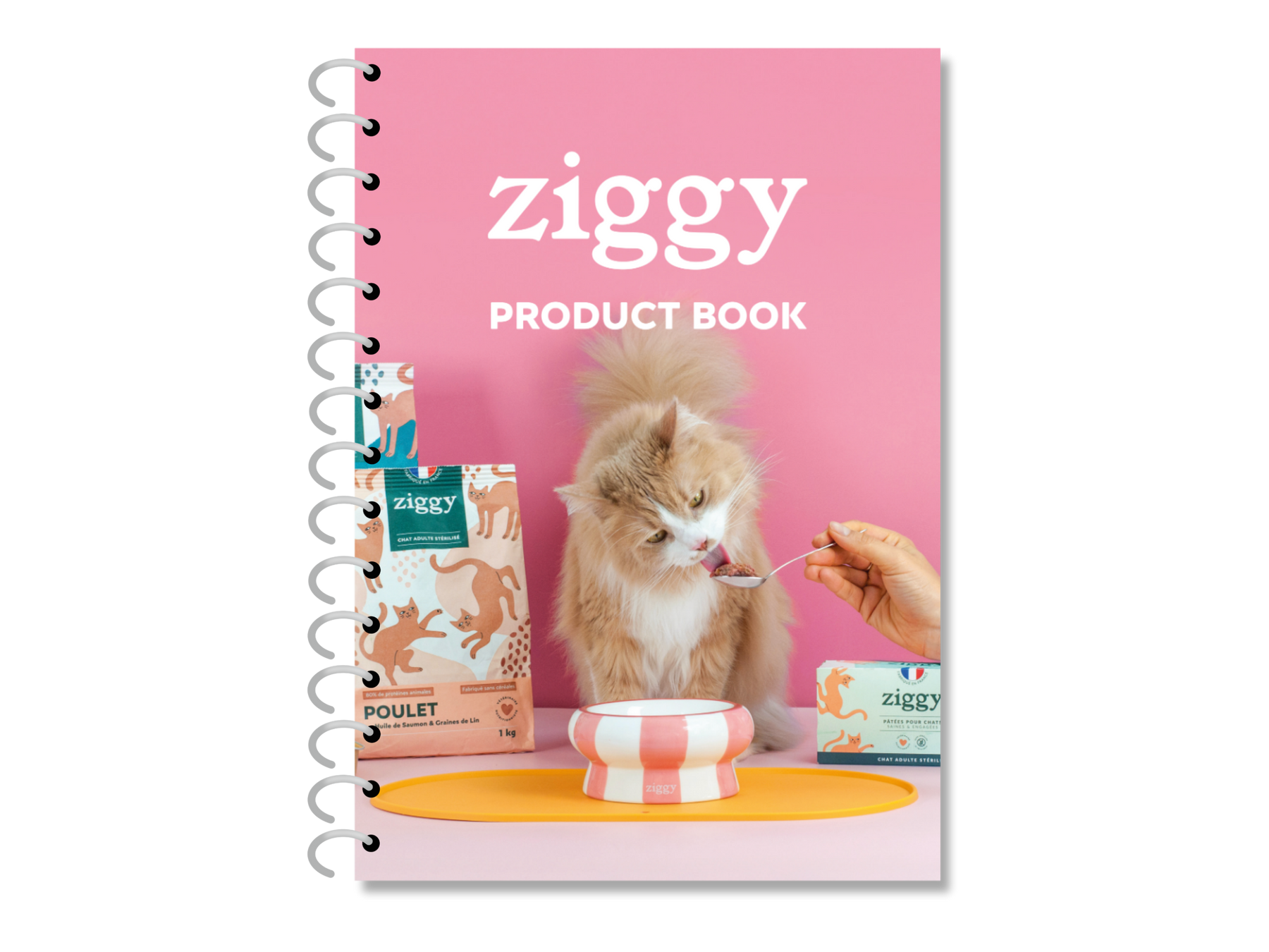 Couverture du product book sur les croquettes et pâtées pour chat Ziggy