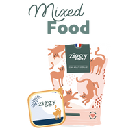 pictogramme Alimentation mixte pour chat en anglais