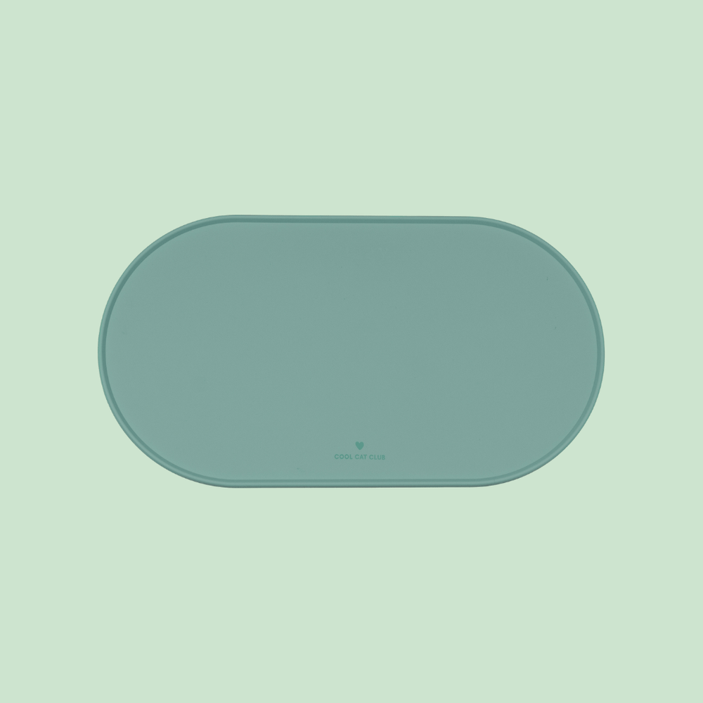 Tapis de gamelle pour chat vert de la marque Ziggy