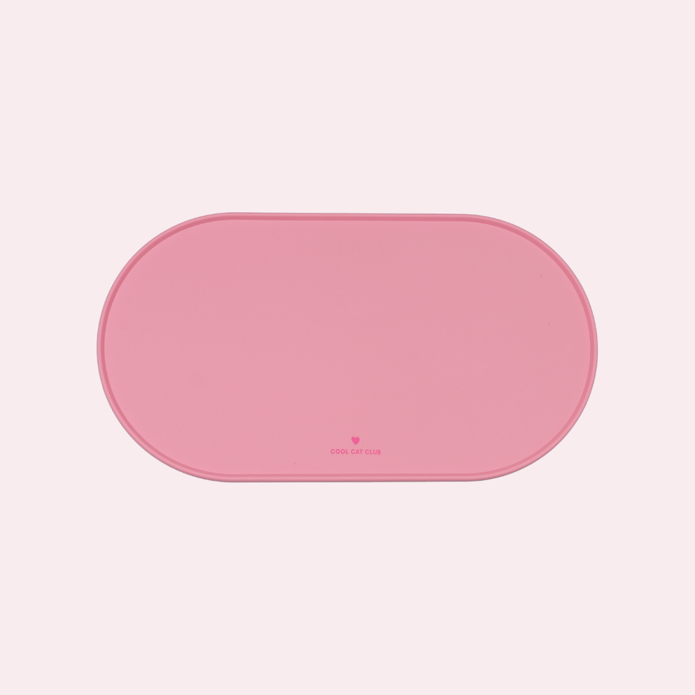 Tapis de gamelle pour chat rose de la marque Ziggy