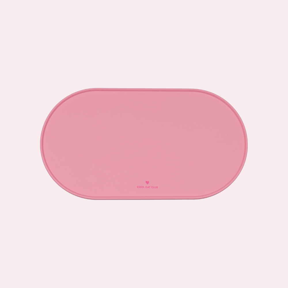 Tapis de gamelle pour chat rose de la marque Ziggy