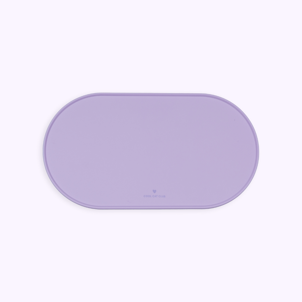 Tapis de gamelle pour chat violet de la marque Ziggy