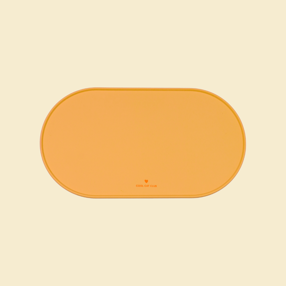 Tapis de gamelle pour chat jaune de la marque Ziggy