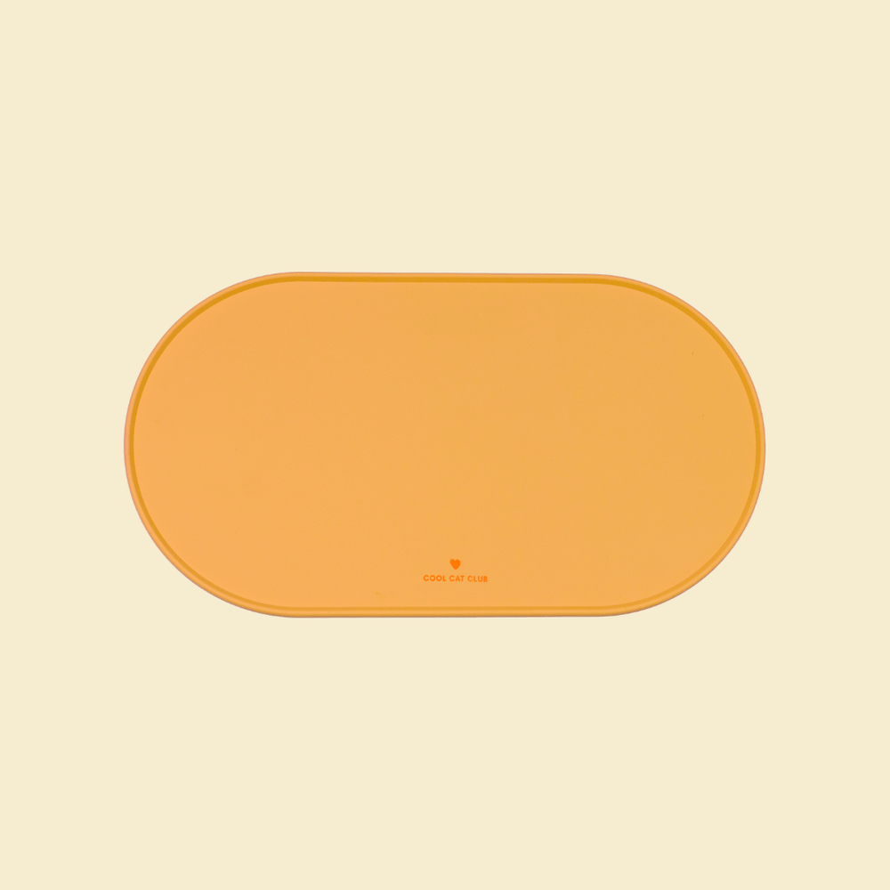 Tapis de gamelle pour chat jaune de la marque Ziggy