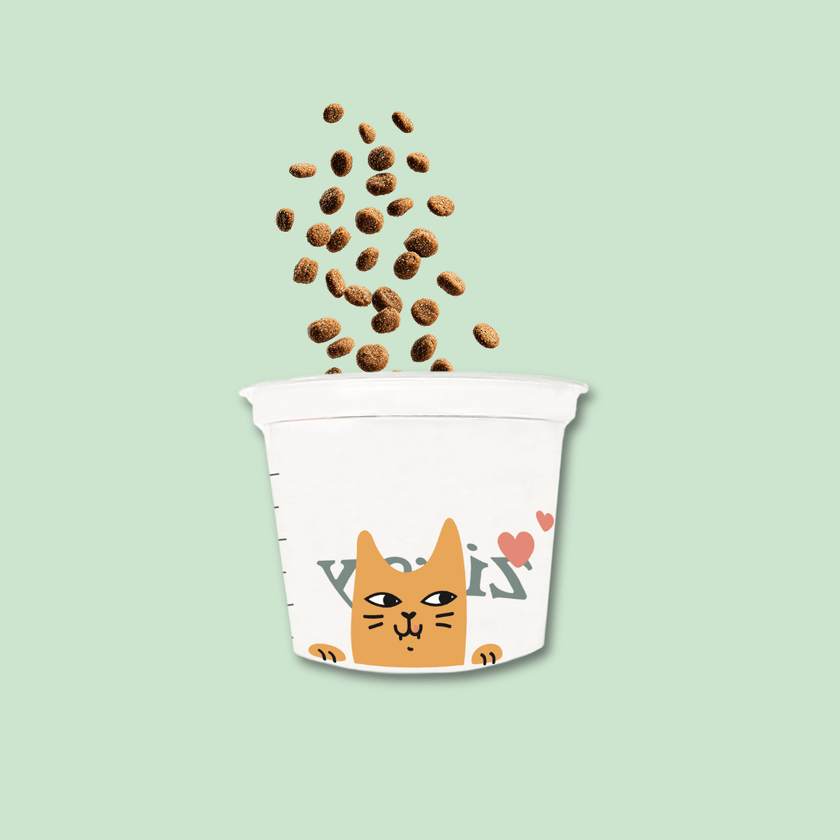 Verre Doseur de croquettes pour chat